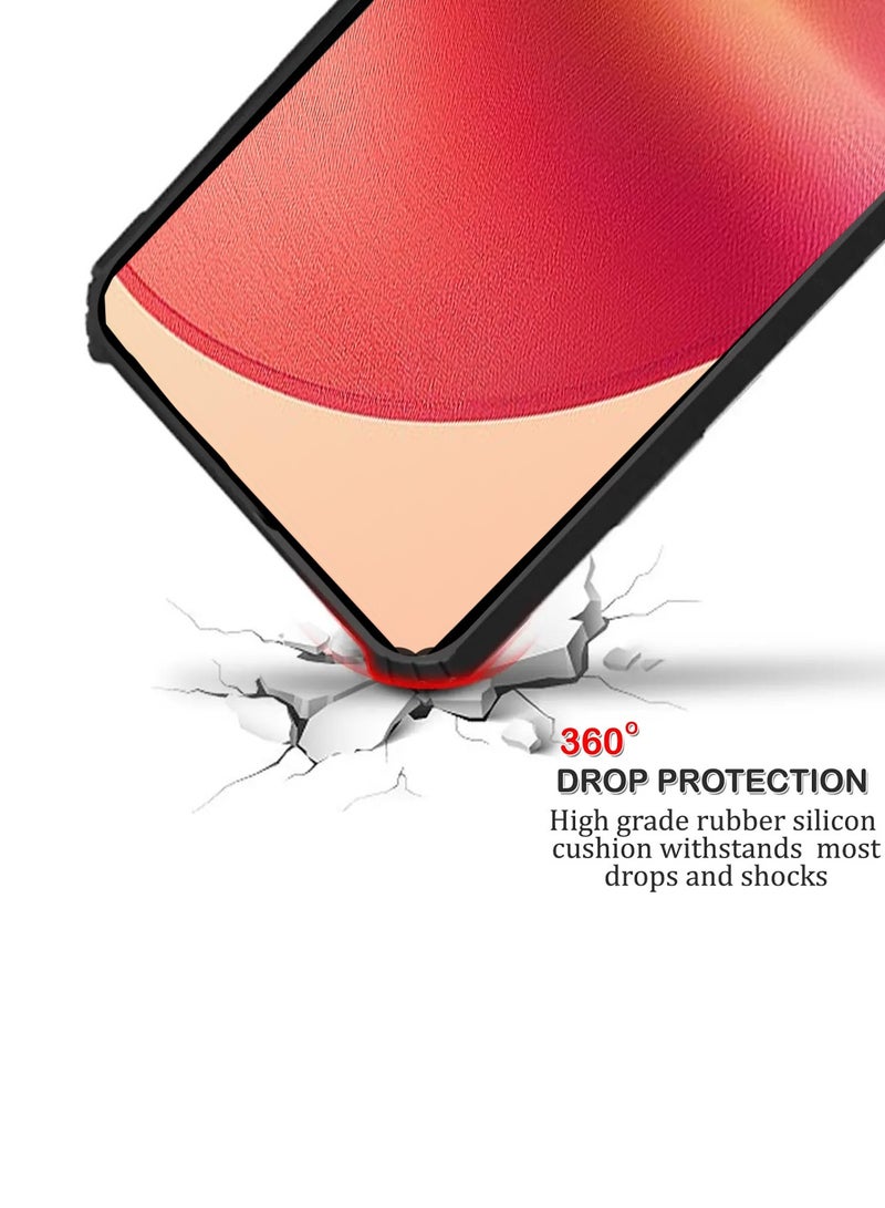 دبليو تيك موتورولا إيدج 50 فيوجن / موتورولا S50 نيو / موتورولا موتو G85 5G 2024 هايبرد TPU سيليكون مع مصدات درع مرتفعة غطاء حافظة رفيع - أسود - Image 5