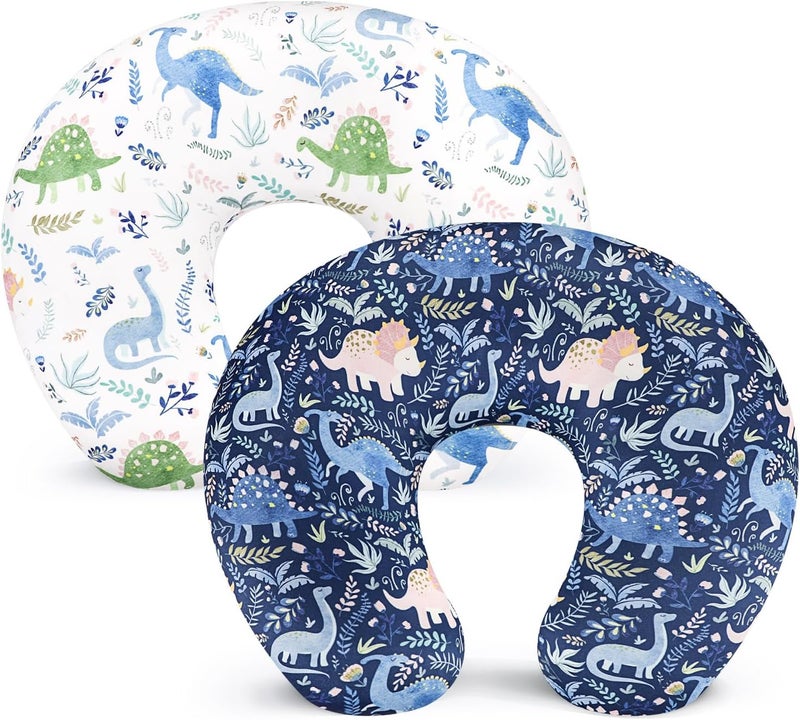 Pea Pod 2 Pack Nursing Pillow Cover - Dinosaur Design - Image 1