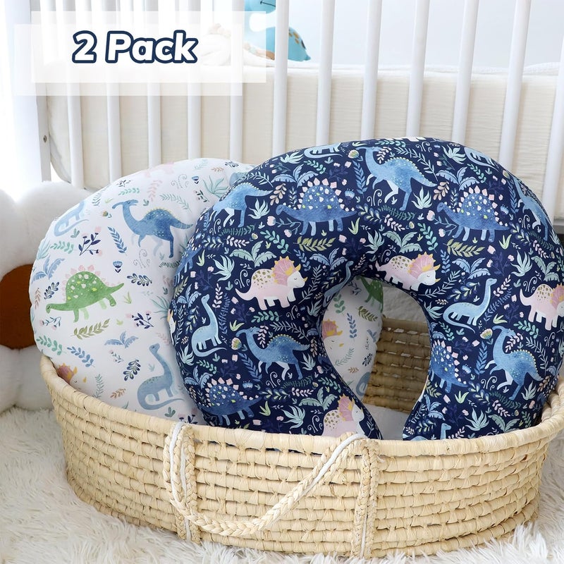 Pea Pod 2 Pack Nursing Pillow Cover - Dinosaur Design - Image 2