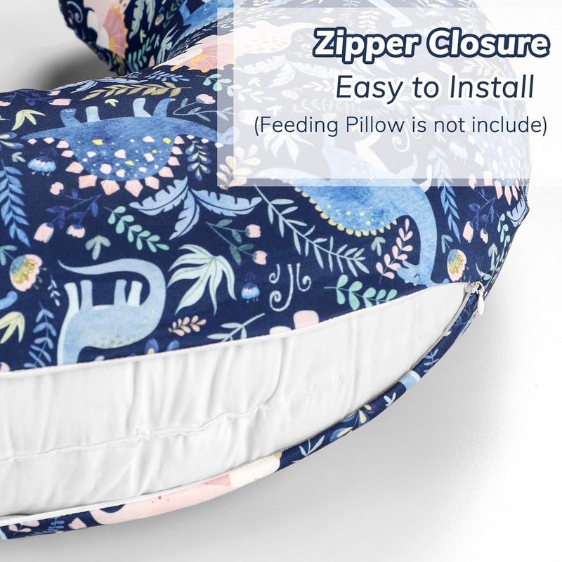 Pea Pod 2 Pack Nursing Pillow Cover - Dinosaur Design - Image 4