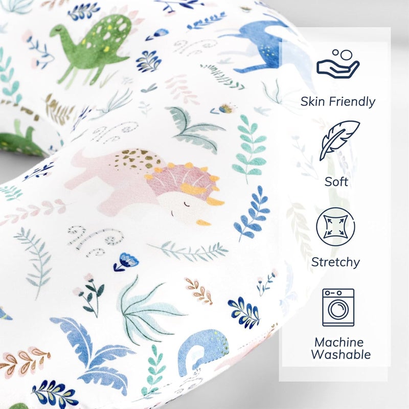 Pea Pod 2 Pack Nursing Pillow Cover - Dinosaur Design - Image 5