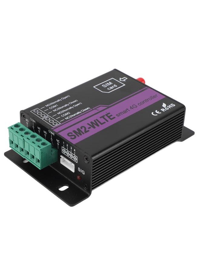 SM2 WLTE EC 4G Relay Switch SMS 2 Channel Mobile Phone Access APP Web Temperature Humidity Power Failure Alert Door Control Opener 100‑240V
