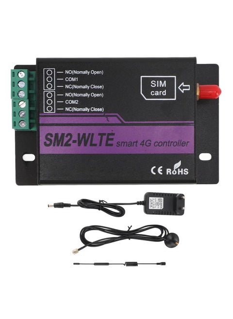 SM2 WLTE EC 4G Relay Switch SMS 2 Channel Mobile Phone Access APP Web Temperature Humidity Power Failure Alert Door Control Opener 100‑240V