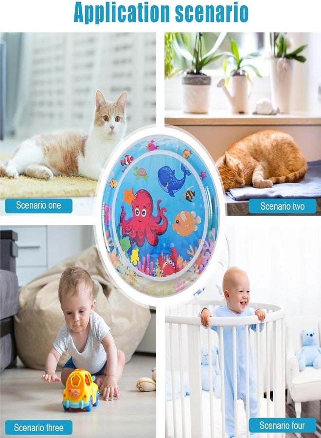 ZURATO Baby Kids Water Play Mat Toys Inflatable Tummy Time Water Play Mat and Toddlers Perfect Fun Activity Inflatable Mat, Outdoor Water Play Mat for Baby (Small Size : 25.5 x 25.5 x 2.5 inches) - Image 5