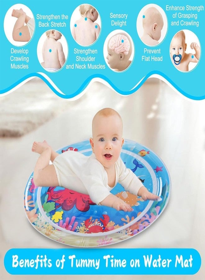 ZURATO Baby Kids Water Play Mat Toys Inflatable Tummy Time Water Play Mat and Toddlers Perfect Fun Activity Inflatable Mat, Outdoor Water Play Mat for Baby (Small Size : 25.5 x 25.5 x 2.5 inches) - Image 2