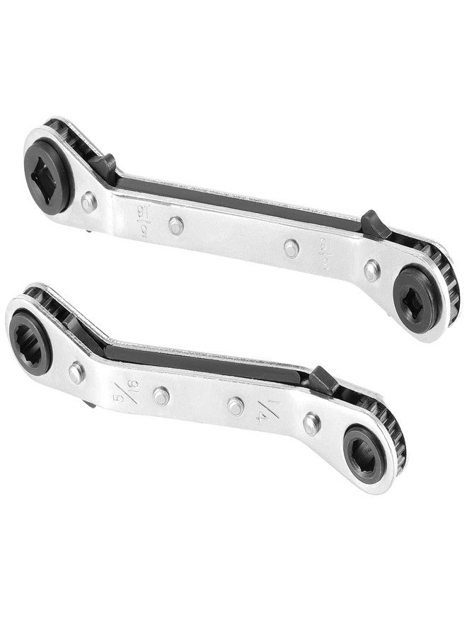 HOZEON 4 PCS HVAC Service Wrench Tools, Ratcheting Curved Wrench with Hex Bit Adapter, Refrigeration Service Wrench Set for Equipment Repair, 3/8" to 1/4", 5/16" x 1/4" - Image 5