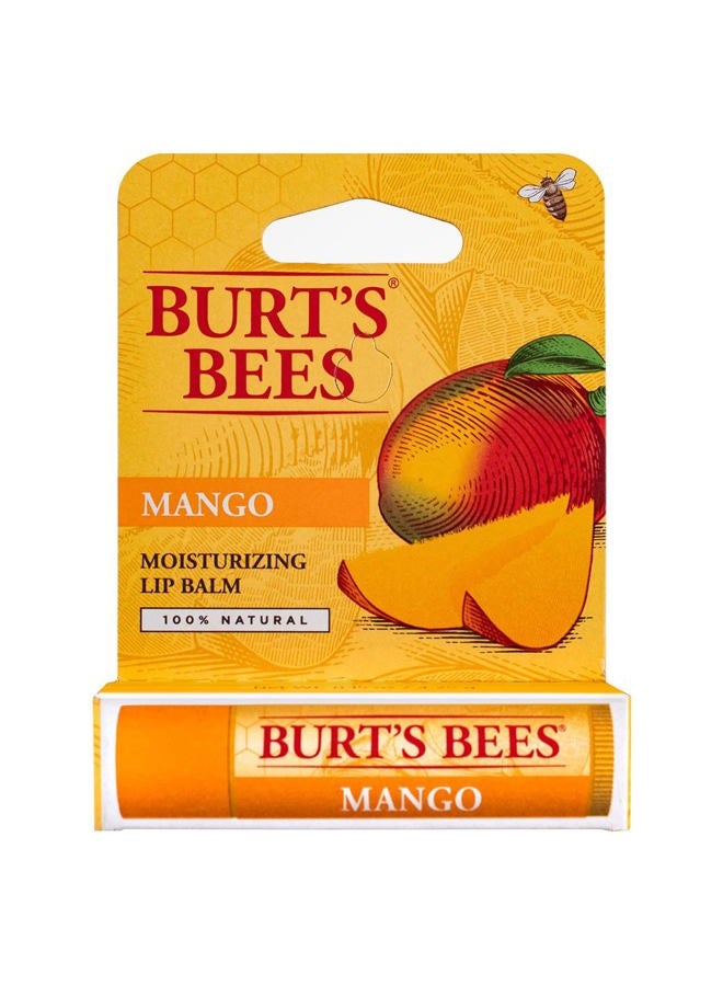 Burt's Bees Moisturizing Lip Balm, Mango 0.15 oz (Pack of 4)  - Image 1