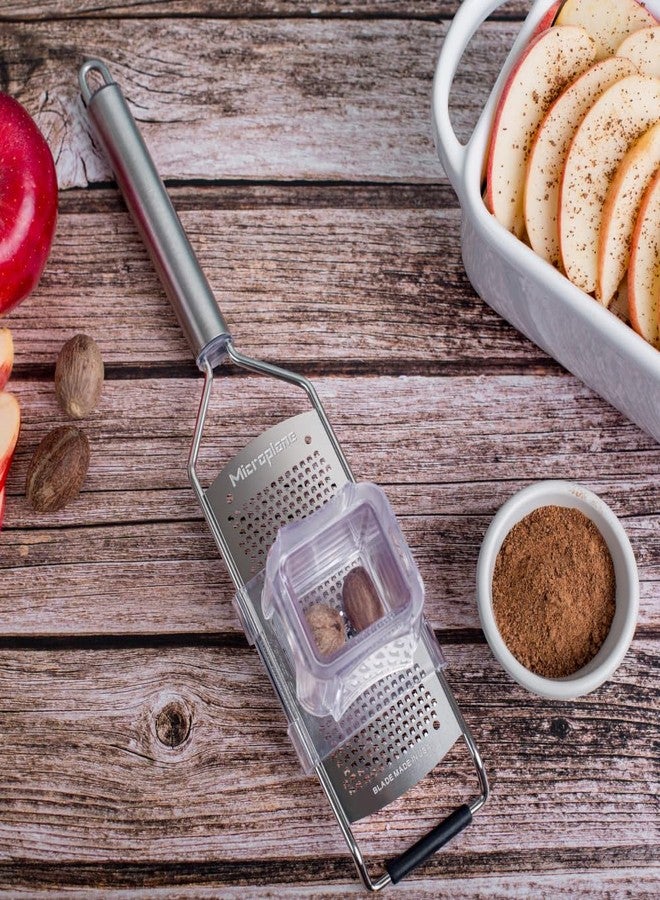 ميكروبلان مبشرة مطبخ مايكروبلين الاحترافية الجديدة ذات الشفرات الناعمة للجبن الصلب والحمضيات والثوم والفلفل الحار والقرفة وجوزة الطيب، مصنوعة من الفولاذ المقاوم للصدأ - صنع في الولايات المتحدة الأمريكية - Image 5