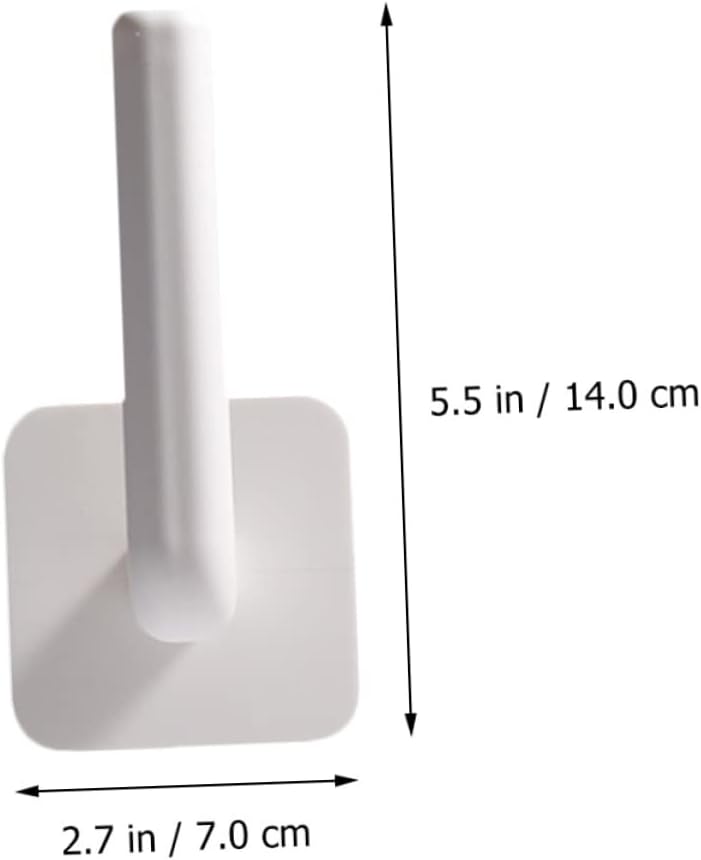 White Self Adhesive Wall Hooks 10pcs No Drill Hangers for Kitchen Bathroom Towels - Image 3