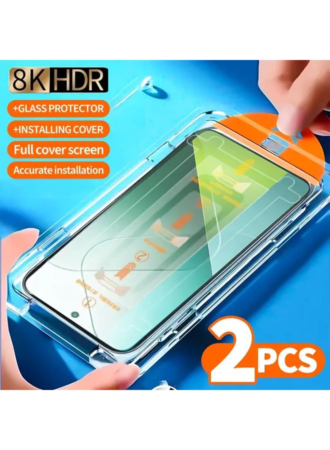 2 Pieces 8K Dust Free Glass Screen Protector for Poco F6 PRO HD Oleophobic Coating - Image 1