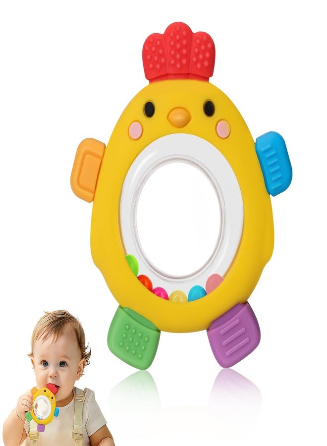 TOHIBEE Baby Teething Toys with Rattle for 3-6 6-12 Months, Silicone Teether Ring - Image 1