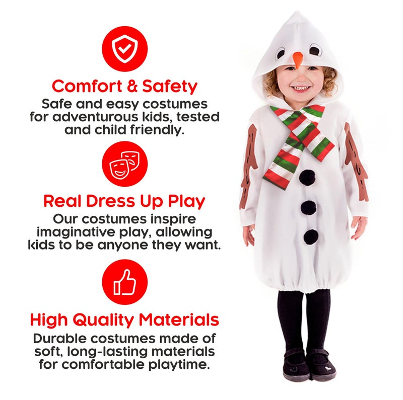 fun shack Toddler Snowman Costume, Snowman Costume Kids, Toddler Christmas Costumes, Christmas Costumes for Kids, 1-2 Years - Image 4