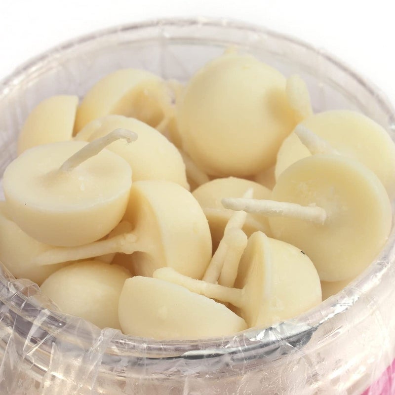 Om Phool Batti Cow Ghee Diya for Puja 200 Pieces Wax Free Vegan Ghee BattiWicksJyot for Puja Aarti Pack of 1 200 pcs - Image 2