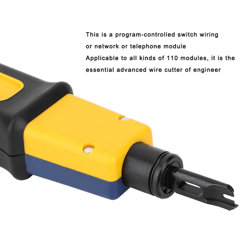 Punch Down Tool Steel Plastic Handle Wire Cutter Crimping Electrical Equipment Supplies - Image 3