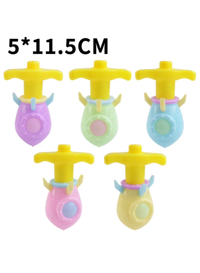 Children's Luminous Toy Lotus Gyro Colorful Flash Music Gyro Toy Small Gift Night Market Stall Wholesale-Color:Rocket Luminous Gyro - Random Color  (no Music)  - Image 1