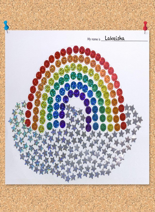 تريند مجموعة ملصقات "ابتسامات متألقة ملونة" (1300 ملصق) - Image 5