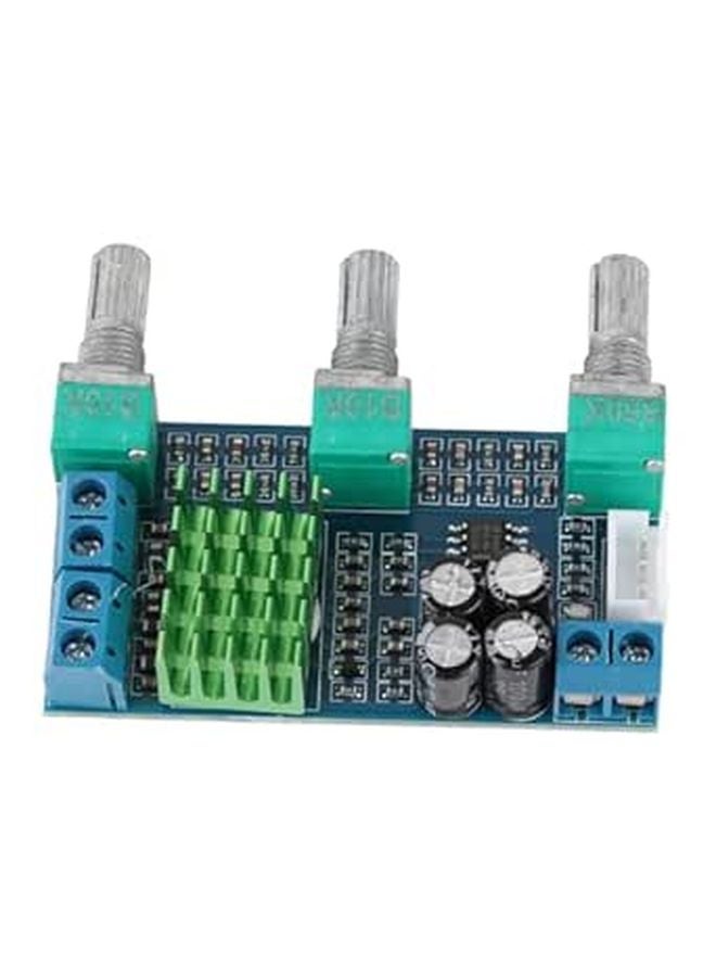 TPA3116D2 Dual Channel 80W Amplifier Board DC 12 24V Treble Bass Regulating Preset - Image 1