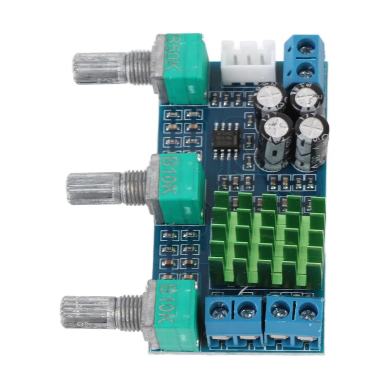 TPA3116D2 Dual Channel 80W Amplifier Board DC 12 24V Treble Bass Regulating Preset - Image 3