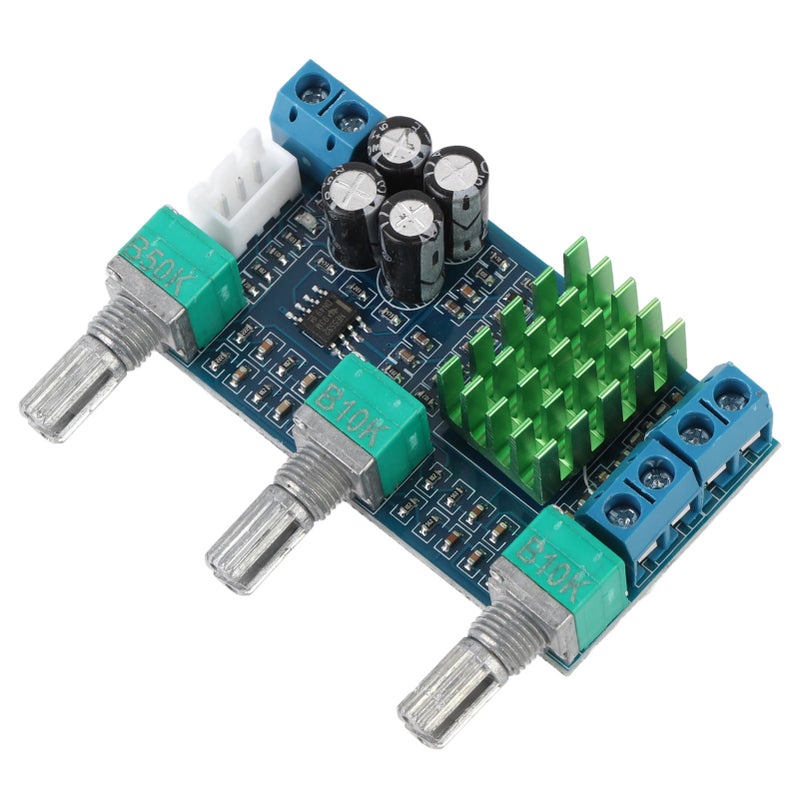 TPA3116D2 Dual Channel 80W Amplifier Board DC 12 24V Treble Bass Regulating Preset - Image 4