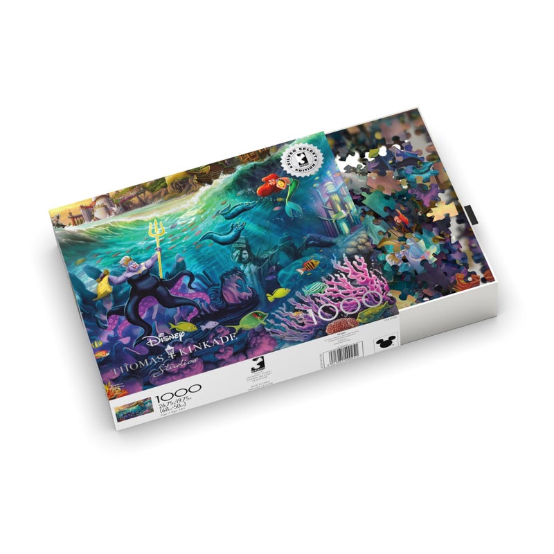 Buffalo Games - Thomas Kinkade Disney Ursula 1000 Piece Puzzle Silver Select Premium Jigsaw Puzzle with Full Color Reference Poster - Image 4