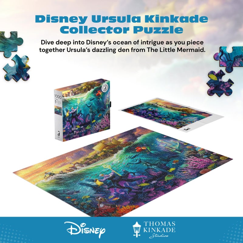 Buffalo Games - Thomas Kinkade Disney Ursula 1000 Piece Puzzle Silver Select Premium Jigsaw Puzzle with Full Color Reference Poster - Image 3