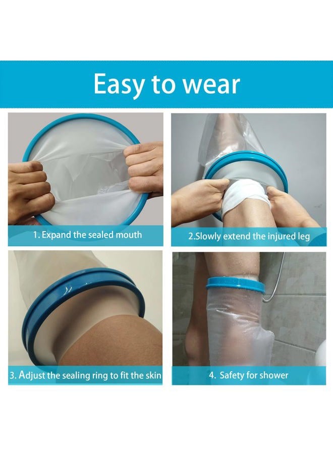 Tideshake 100% Waterproof Leg Cast Cover for Showering, Reusable Adult Short Leg Cast Protector, Cast Covers for Shower Leg, Cast Bag for Shower, Cast Cover for Showering Foot - Image 5