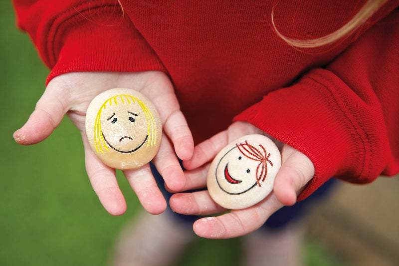 Yellow Door YD-21 Emotion Stones with Faces Showing Common Emotions, Set of 12, Kindergarten Grade to 3 Grade, 5" H, 3" L, 3" W - Image 4