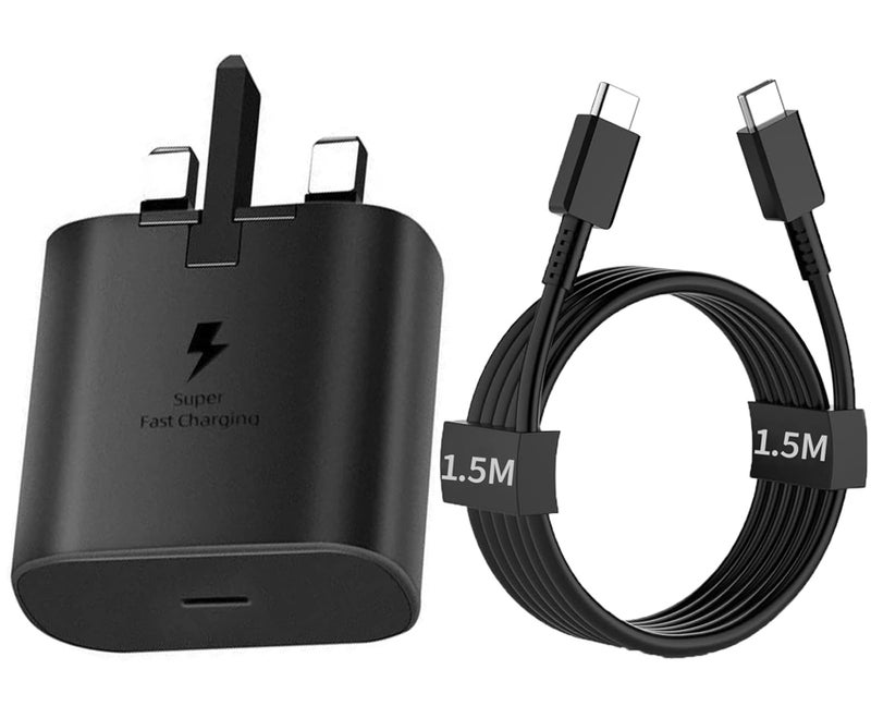 Super Fast Charger 45W with 15M Extra Long USBC Cable for Samsung Galaxy  UK Plug Fast Charging Adapter for S24 Ultra S23 Ultra S22 Ultra S21 Ultra Note 20 Ultra Z Fold5 A Series M Series
