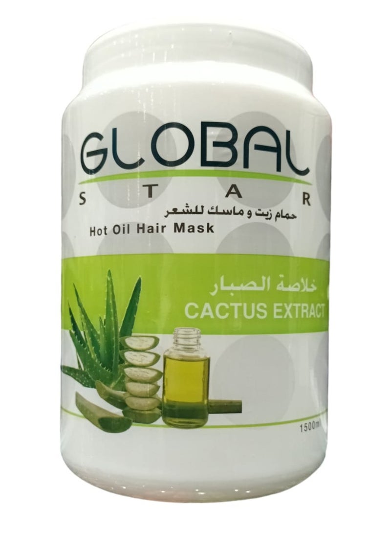 حمام زيت وماسك للشعر بخلاصة الصبار يساعد على تقوية الشعر الذي يحتاج الى ترطيب 1500 مل