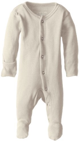 L'ovedbaby Baby Girls Organic Snap One-Piece Footies, Buttercream, 3-6 Months US - Image 5