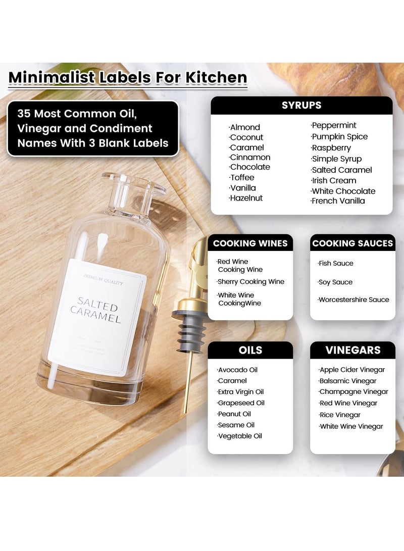 Excefore Glass Olive Oil Dispenser Bottle 11.8 oz, 2 Pcs Vinegar Dispenser Set, Coffee Syrup Dispenser, Glass Bottle Dispenser for Kitchen, Olive Oil Cruet - Image 5