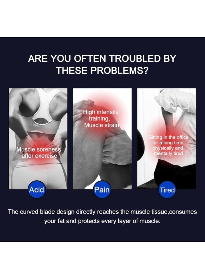 Smart Deep Tissue Massager (Gua Sha) - With Micro-electricity Stimulation & Vibration Technology, 3 Adjustable Levels for Muscle Release and Recovery | Used in Physical Therapy and Fitness (Black Color). - Image 4