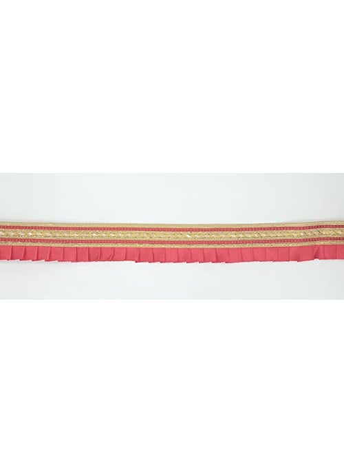 GOELX Goelx Ribbon Lace Colorful Border 9 mtr for Decorations and Sewing (Orange)  - Image 2