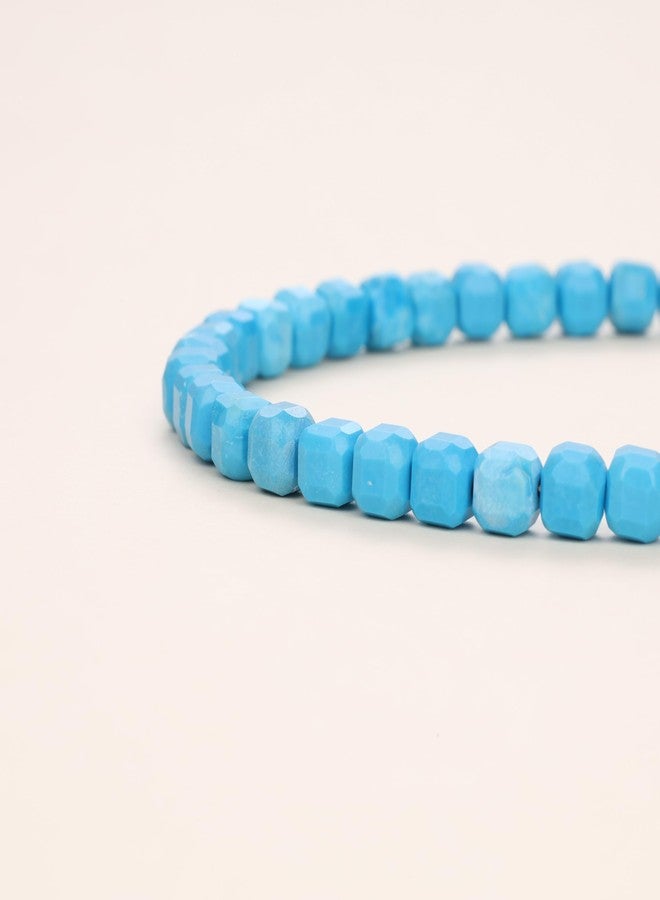 COAI Simple Beaded Necklace, Healing Crystal Necklace for Women, 16+2", Stone, synthetic-turquoise - Image 5