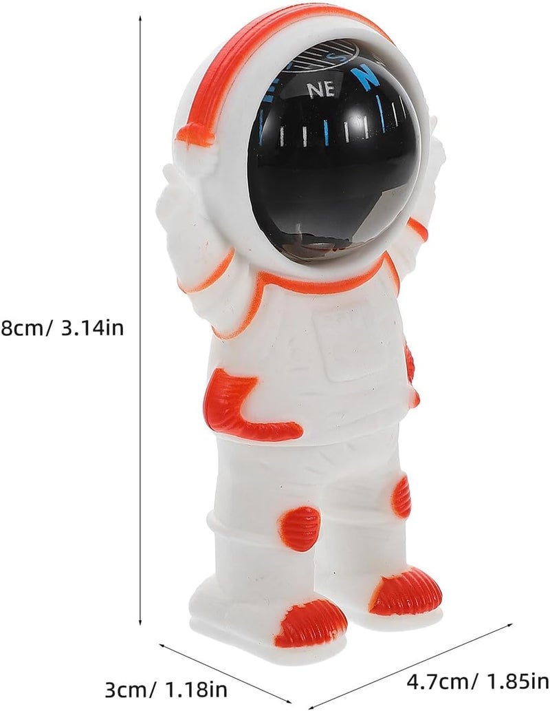 Dash Mount Astronaut Mini Compass Car Interior Decoration Vehicle Navigation Tool Portable Orange Car Dashboard Compass Decor - Image 1