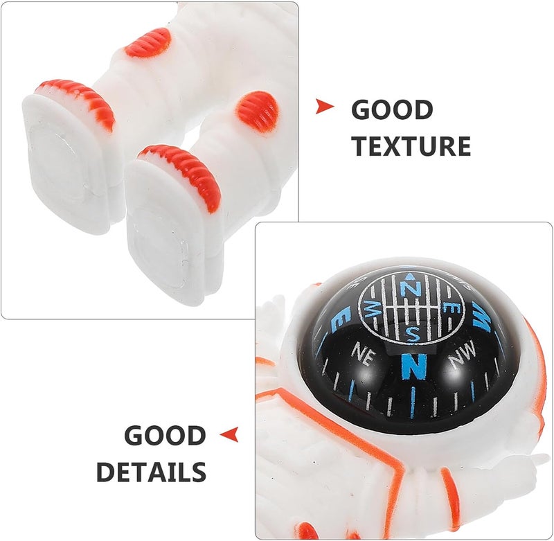 Dash Mount Astronaut Mini Compass Car Interior Decoration Vehicle Navigation Tool Portable Orange Car Dashboard Compass Decor - Image 2