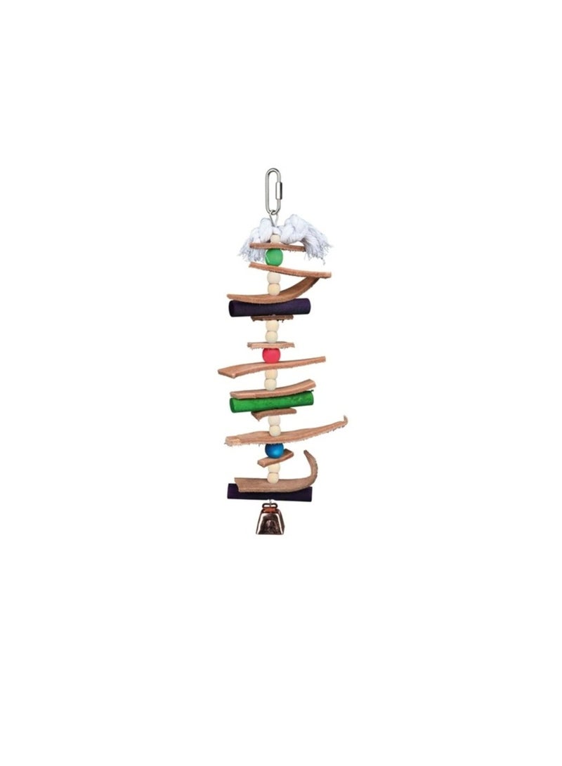 Trixie Wooden Toy With Leather And Pearls For Birds - Image 2
