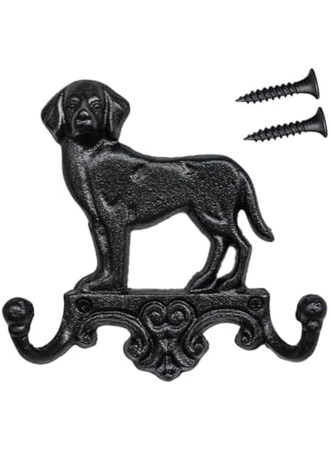 Cast Iron Puppy Double Hook Wall Mount For Garden Yard Outdoor Home Decor - Image 2
