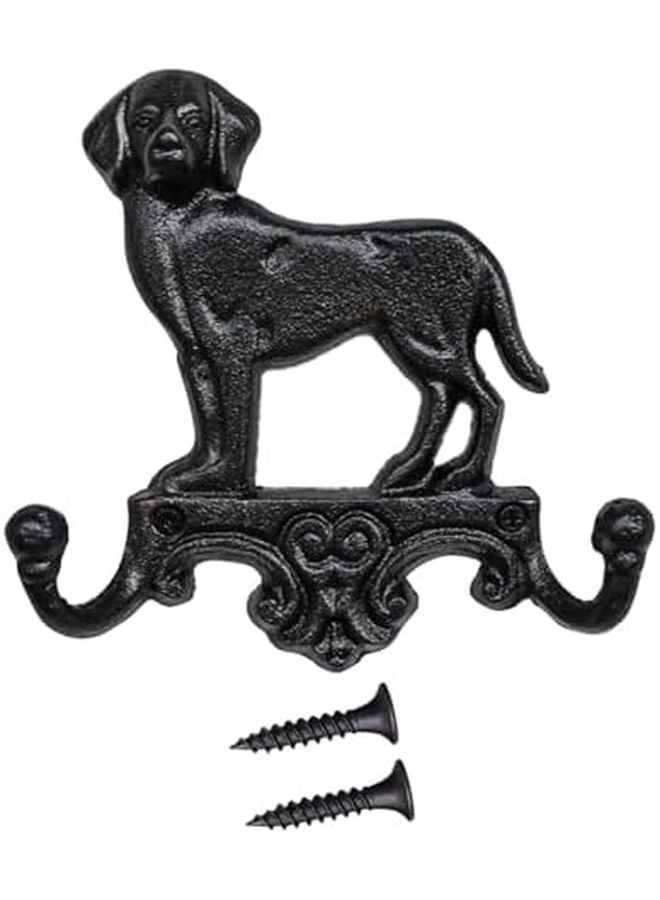 Cast Iron Puppy Double Hook Wall Mount For Garden Yard Outdoor Home Decor - Image 5
