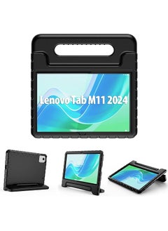 Procases Kids Case For Lenovo Tab M11 2024 Tb330Fu Shockproof Lightweight Kids Friendly Case With Convertible Handle Stand For Girls Boys Children Toddler Baby Black  - Image 1