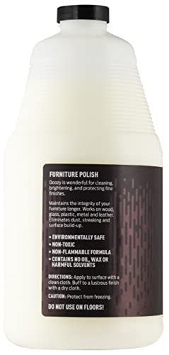 Doozy 64 oz Furniture & Cabinet Polish for All Wood & Metal, Leather & Glass - Oak, Teak, Dark & Light Wood - Best to Clean, Restore, Protect, Shine & Conceal Fine Surface Scratches - Image 3