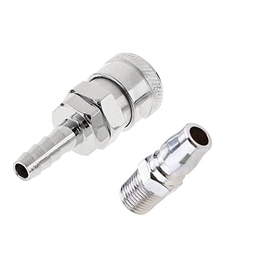 HOSEMART Pneumatic Quick Connector SH20 + PM20 1/4 BSP Aluminium Air Line Hose Quick Fittings Coupler - Image 1