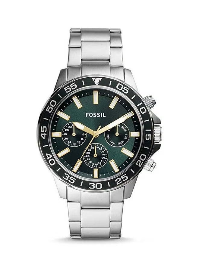 FOSSIL - Men's Stainless Steel Chronograph Wrist Watch BQ2492 - 45 mm - Green - Image 1