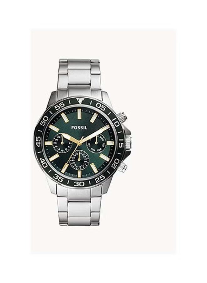 FOSSIL - Men's Stainless Steel Chronograph Wrist Watch BQ2492 - 45 mm - Green - Image 1