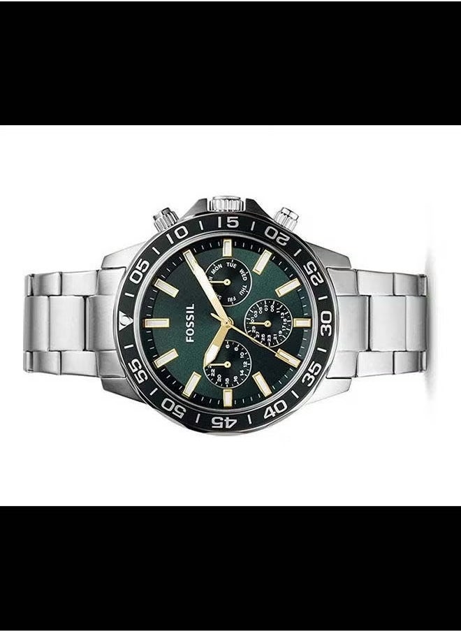 FOSSIL - Men's Stainless Steel Chronograph Wrist Watch BQ2492 - 45 mm - Green - Image 1