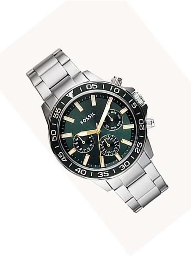 FOSSIL - Men's Stainless Steel Chronograph Wrist Watch BQ2492 - 45 mm - Green - Image 1