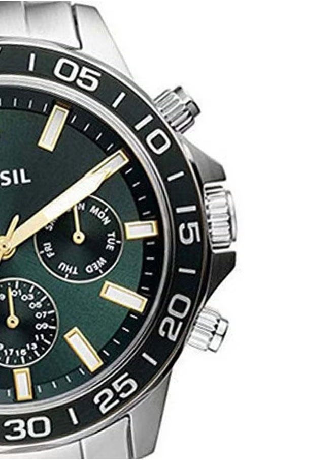 FOSSIL - Men's Stainless Steel Chronograph Wrist Watch BQ2492 - 45 mm - Green - Image 1