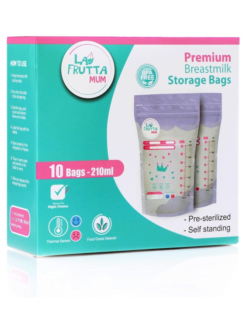 Generic La Frutta Premium Breastmilk Storage Bags 10 210ml  - Image 2