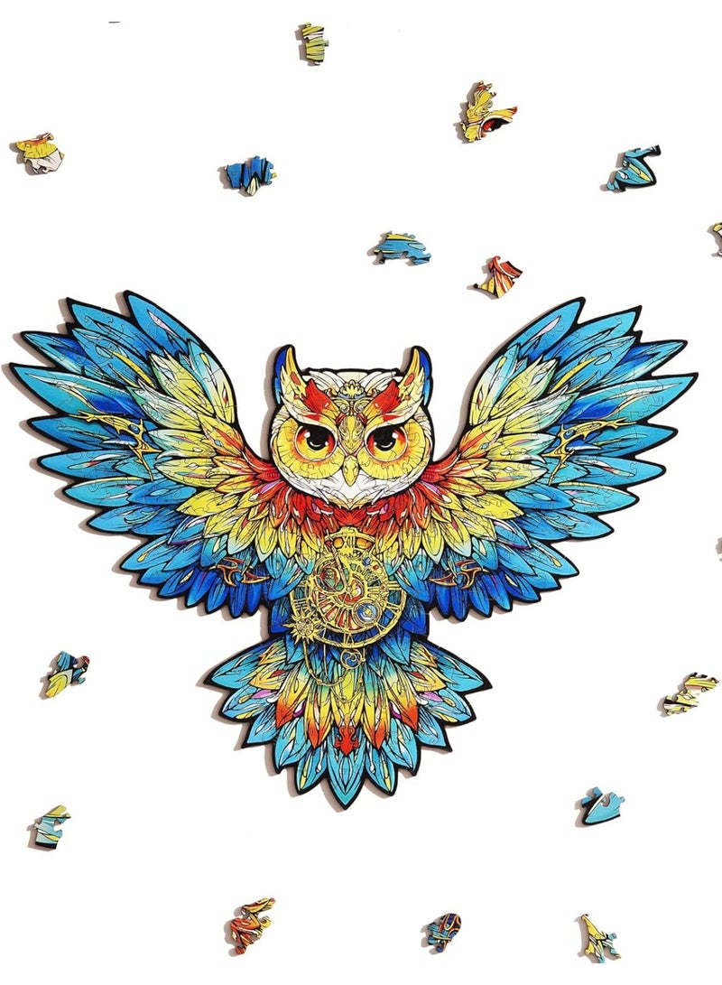 ROBOTIME Rowood Owl Flower Wooden Jigsaw Puzzle TA004 - Image 1