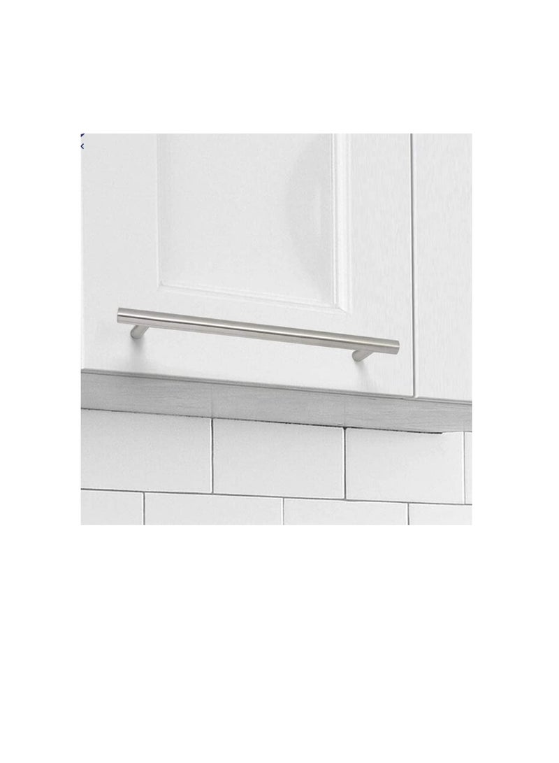 روبستلاين درج خزانة مطبخ من الفولاذ المقاوم للصدأ من Robustline وخزانة على شكل حرف T وأثاث ومقابض سحب للخزانة ومقابض للخزانة من النيكل المصقول (22 × فتحة مقاس 16 سم) - Image 3